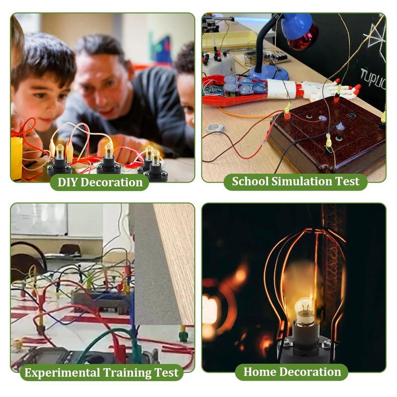 ZDRU E10 Screw Mini Bulbs Kit, 10 Pcs E10 Mini