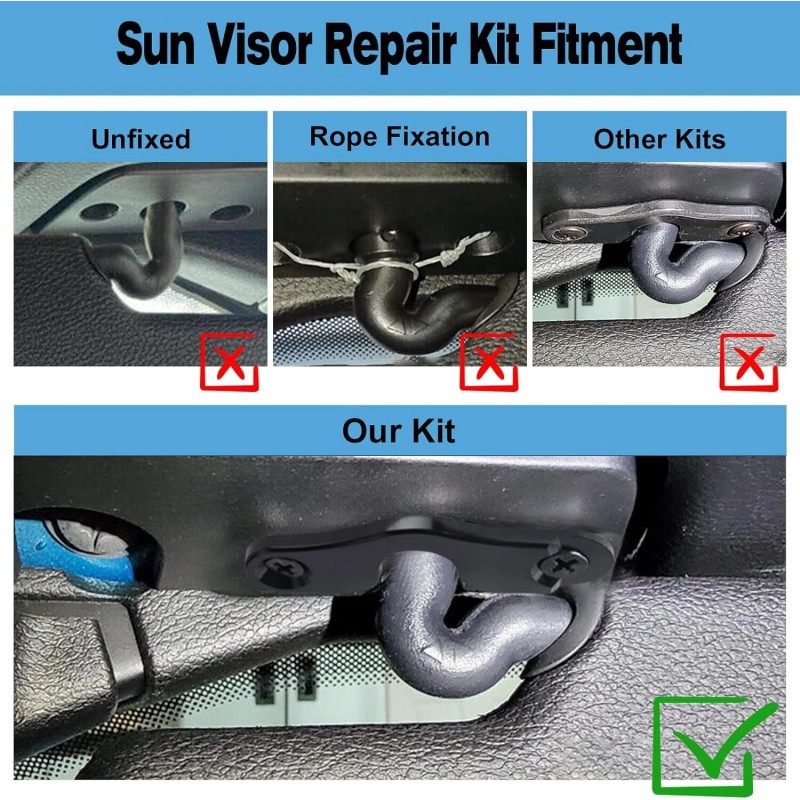 LIANGREN Set Sun Visor Clip Repair Kit Fit Jeep Wrangler