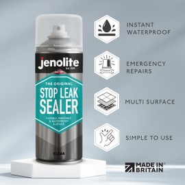 JENOLITE Stop Leak Sealer Spray | Waterproof Sealant | Fills, Seals & Stops Leaks | Clear | 400ml (14 Ounces)