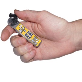 June Gold 440 Pieces, 0.7 mm 2B Lead Refills, 110 Pieces Per Dispenser, Medium Thickness, Break Resistant Lead/Graphite (Pack of 4 Dispensers)
