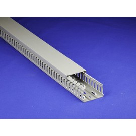 20 Sets of 2"x1.5"x2 Meter Open Slot Finger Wiring Cable Raceway Duct with Cover-Gray, UL/CE/CSA