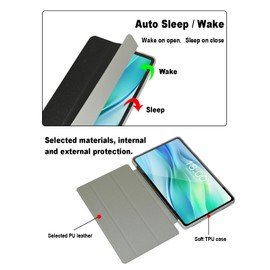 Case for Teclast P50 11 inch, Teclast P50 Tablet Case, Folding Stand Protective Cover with Auto Wake/Sleep, Lightweight, Full Protection. (Silver)