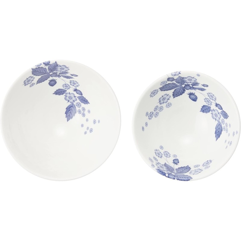 Wedgwood aW1053155 Strawberry Bloom Indigo Rice Bowl (Rice Ball) Tableware,