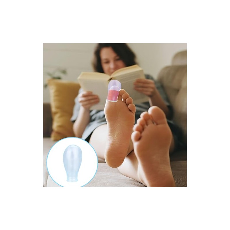 4pcs Waterproof Silicone Toe Protectors with Nursing Bandage