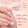French Gel Nail Tips, 180pcs Medium Coffin Press on Soft