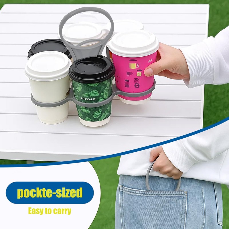 Drinks Carrier, All Inclusive Drinks Holder, Portable Cup Carrier for
