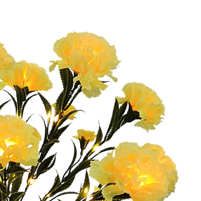 Solar Flower Lights LED Carnation Shaped Waterproof Decorative Light for