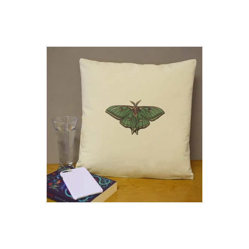 Azeeda 40cm x 40cm 'Luna Moth' Canvas Cushion Cover (CV00040409)