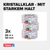 Tesa Crystal Clear Packing Tape 3 Rolls 66 m x