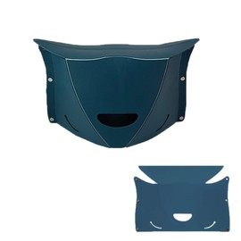 DISFAT Travel Foot Rest for Airplane Long Flights,Folding Portable Camping Hiking Stool,Relieves Back & Knee Pain,Comfortable for Long Flights,Cars,subways,Trains,Ultralight Mini(Dark Blue)