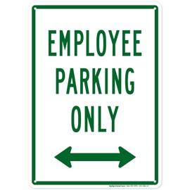 Employee Parking Only Sign, 10x14 Inches, Rust Free .040 Aluminum, Fade Resistant, Made in USA by My Sign Center