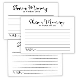 BUTIKUMI Share a Memory Cards, Funeral Guest Book, Memory Card for Celebration of Life, Graduation, Wedding, Retirement, Going Away Party, Pack of 50, 4x6 Inch 1