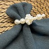 Pearl Napkin Rings Set of 24, White Beaded Napkin Rings