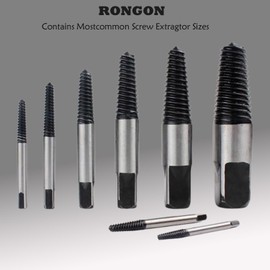 Damaged Screw Bolt Extractor Set 8Pcs Stripped Screw Extractor Broken Bolt Extractors Kit Easy Out Bolt Screw Removal (GREY)