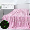 1.5x2m Luminous Blanket Double Side Flannel Star Moon Design Soft