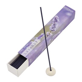 Esteban Esprit Natural Lavender Sticks 40 Incense Sticks with Incense Holder Made in Japan
