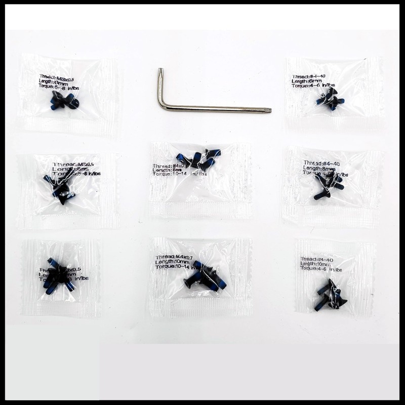 TSA® 32-Piece Screw Set for Red Dot Optics & Adapter