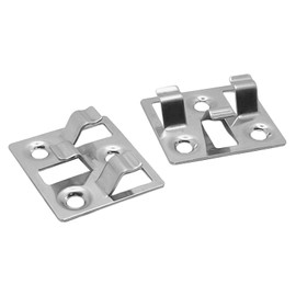 WPC Decking Clips, Pack of 100 Stainless Steel Patio Clips, Patio Attachment, Steel Clips, Hidden Spacers for WPC BPC Decking (Silver, Gap 3 mm, Height 7 mm (Type B))