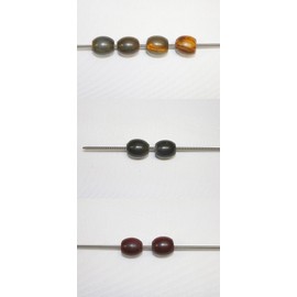 15 X 13 Mm - Hand Crafted Oval-barrel Shape Horn Beads - 2 to 3 Colors - Mix - 24 Pieces Per Pack