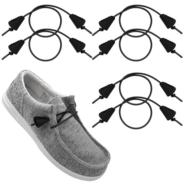 UamGlsob 3 Pairs Elastic Shoe Laces for Hey Dude Shoes,