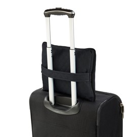 Lewis N. Clark Ultimate Comfort Set + Portable Travel Kit for Airplane, Includes Inflatable Pillow + Zippered Carrying Case, Cozy Fleece Blanket, Eye Mask for Sleeping & Foam Ear Plugs, Black