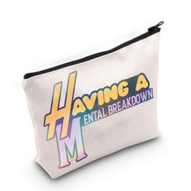WZMPA Miley Stewart Cosmetic Bag Montana TV Show Fans Gift with a Mental Breakdown Zipper Pouch Makeup Bag for Miley Fans, A Mental, Fit