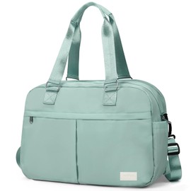 Outplea 23-35L Expandable Travel Bag, Multi-Pocket Weekend Hand Luggage Duffel Bags, Waterproof Overnight Maternity Hospital Bag, Green