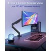 MOUNTUP Heavy Duty Single Monitor Arm Holds up to 33lbs,