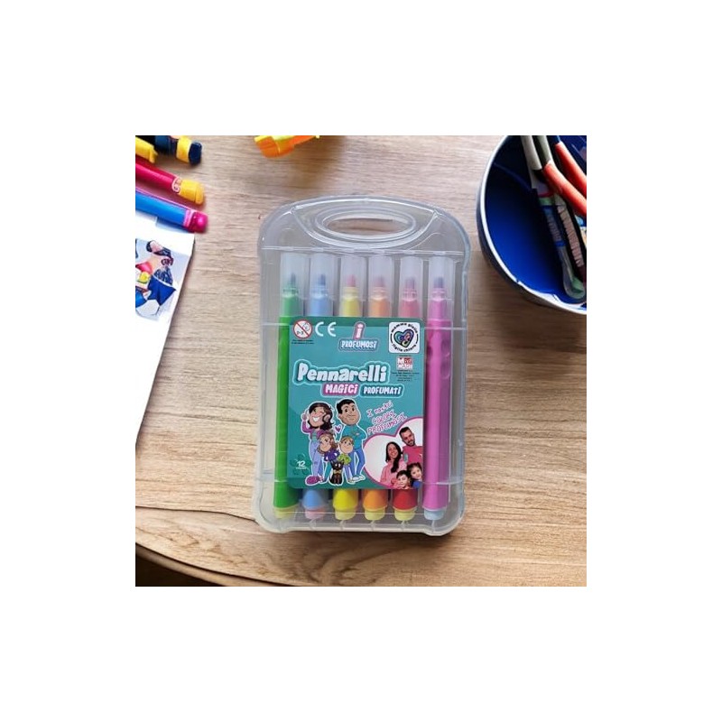Mamma Giulia Figlia Chiara 12 Colors Scented Magic Marker Pens