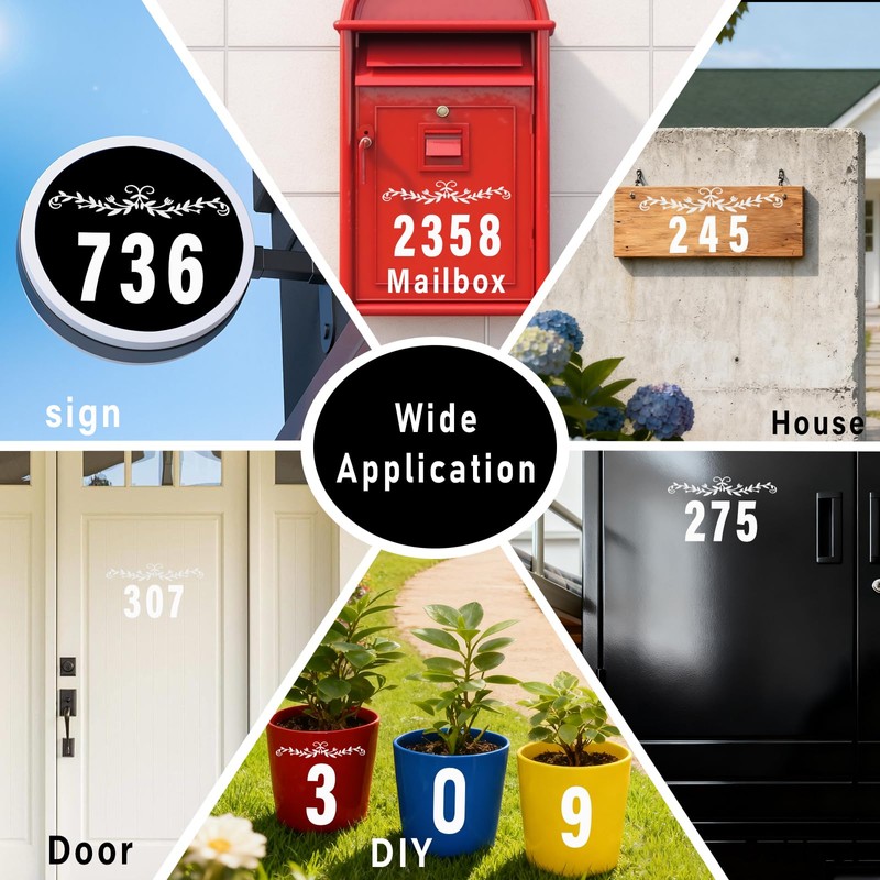 Reflective Mailbox Numbers 3 Inch (0-9) for Outside House Address