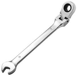 Kyuionty 8 mm Ratchet Wrench Metric, Flex Head Combination Wrench 72-Teeth 12 Point Box End Wrench Spanner, Chrome Vanadium Steel