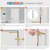 KOVOSCH 16 Pack Hinge Pin Door Stopper Bright Brass -