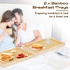 Micnce Bed Breakfast Tray with Foldable Legs, Bamboo Breakfast in