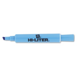 HI-LITER 07746 HI-LITER Desk-Style Highlighter, Chisel Tip, Light Blue Ink, Dozen