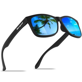 MARSQUEST Sunglasses for Driving, Polarized Sunglasses, Ultra Lightweight, 0.6 oz (18 g), Anti-Shock, UV Protection, UV400, Men's, Wellington Shaped, Running, Fishing, Climbing, Golf, Baseball,