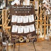 OurWarm Wedding Seating Chart with Easel Display Stand, Rustic Seating