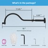 Hibbent All Metal Upgraded 18'' Shower Head Extension Arm, Shower