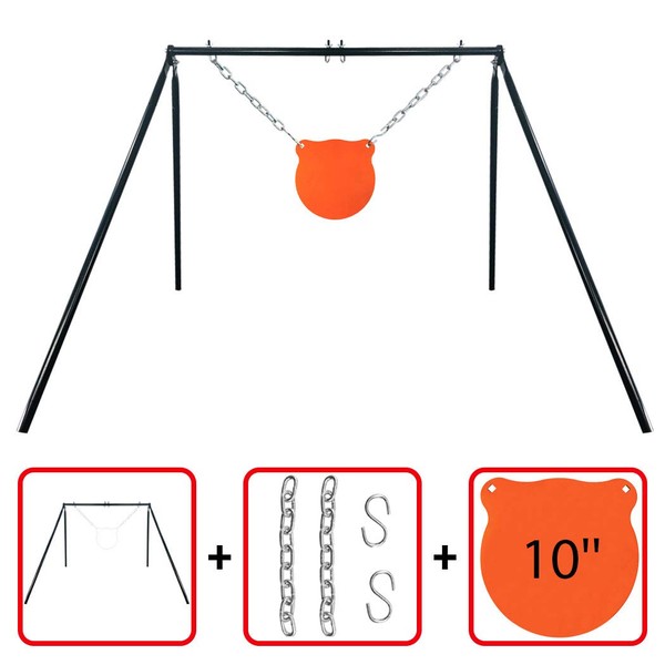 Highwild Steel Target Stand AR500 Shooting Target System (Stand, Mounting Kit & 10" Gong)