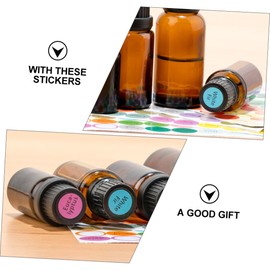 Operitacx 10pcs Essential Oil Stickers Oil Bottle Cap Label Labels for Jars Circle Stickers Squeeze Bottle with Nozzle Sticker Labels Dot Stickers Labels for Bottles Colored Labels Colorful