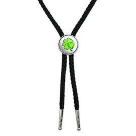 GRAPHICS & MORE Lots of Luck - Lucky Irish Four Leaf Clover Western Southwest Cowboy Necktie Bow Bolo Tie