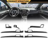CNNELL Dashboard Panel Door Handle Trim Bezels Carbon Fiber Compatible