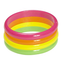 WIDMANN 05845 Bracelets, Set of 4 ? One size ? Neonfarbe