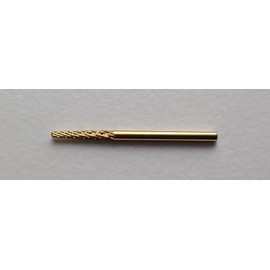 A+Elite Acrylic Gel Nail Art Manicure Pedicure Drill Bit Burr File TAPER D2.3x14.5mm 3/32" Shaft Gold Tungsten Carbide