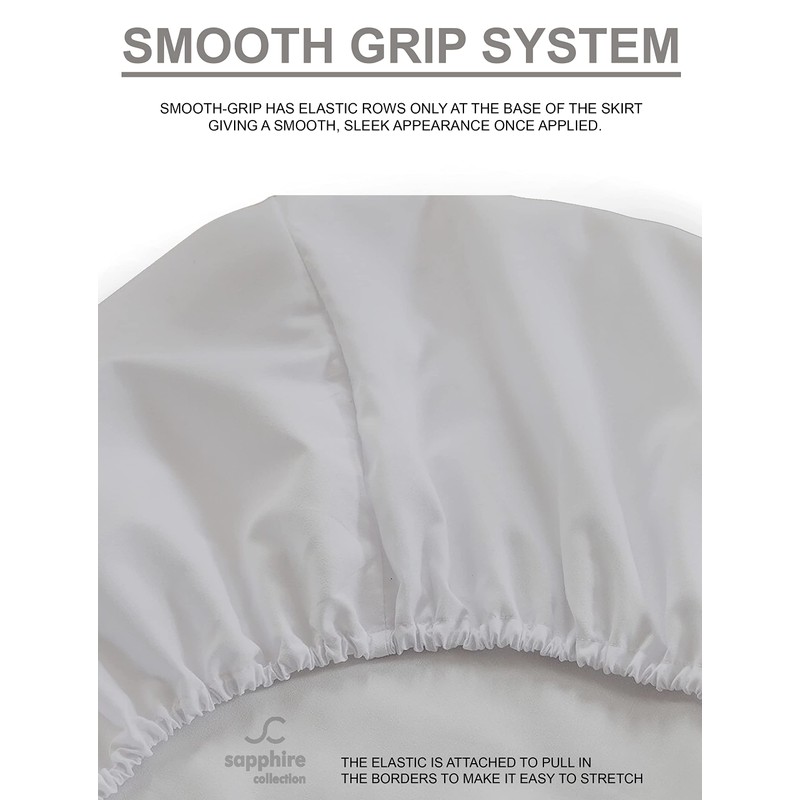 Sapphire Collection Luxury Percale Non Iron Silver Fitted Sheet Size
