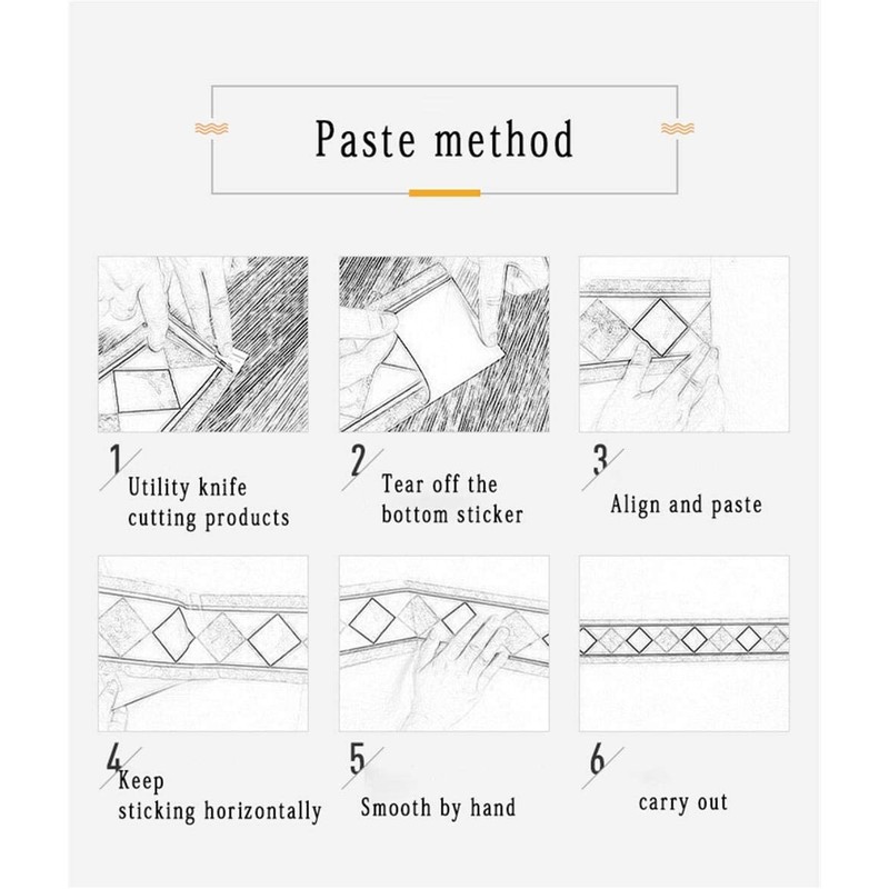 Dostear Wallpaper Border Peel and Stick Wall Border Sticker Home
