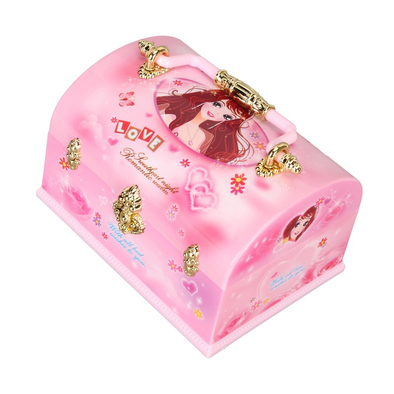 Musical Jewelry Box Large Space Mirror Design Music Jewelry Organizer