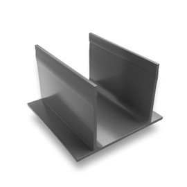 AluSthetic PVC Threshold Drainage Channel Connection Part | Flat Bottom Connector for Outdoor Driveway Patio Garden Drainage Systems | Soakaway Storm Drain Piece (No Outlet x 2)