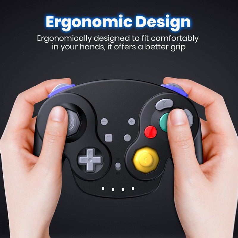 2.4 GHz Wireless GameCube Style Switch Pro Controller, for Switch/Switch