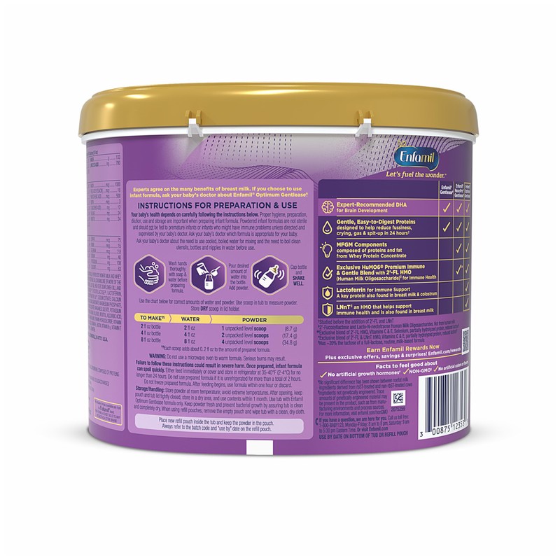 Enfamil Optimum Gentlease Baby Formula, Our Closest Formula to Breast