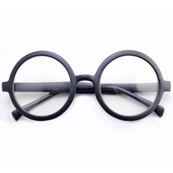 Childrens Kids Clear Lenses Round Black Glasses Fancy Dress Accessory by Blue Planet Online
